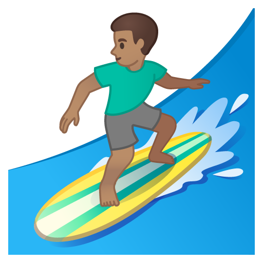 Man Surfing: Medium Skin Tone, the design in this release
