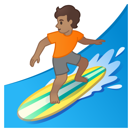 Person Surfing: Medium Skin Tone, the design in this release