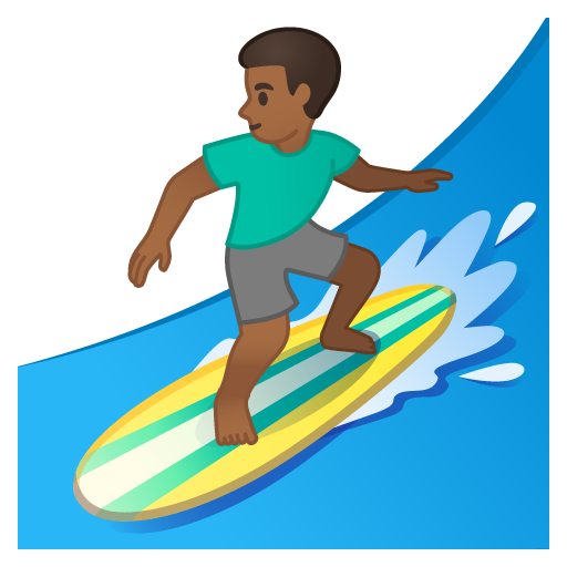 Man Surfing: Medium-Dark Skin Tone, the design in this release