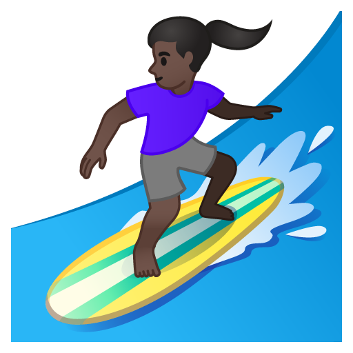 Woman Surfing: Dark Skin Tone, the design in this release