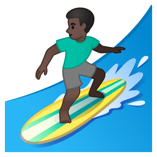 Man Surfing: Dark Skin Tone, the design in this release