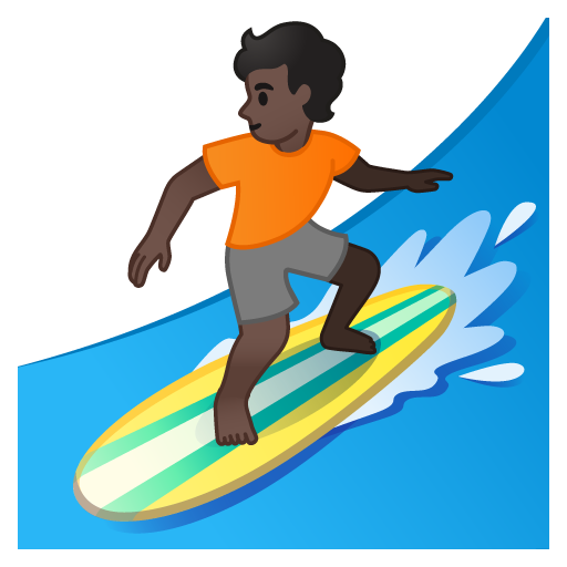 Person Surfing: Dark Skin Tone, the design in this release
