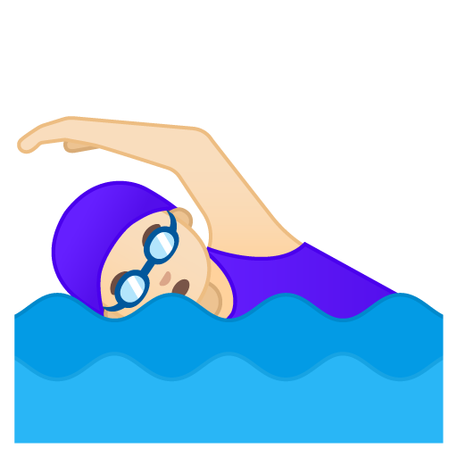 Woman Swimming: Light Skin Tone, the design in this release