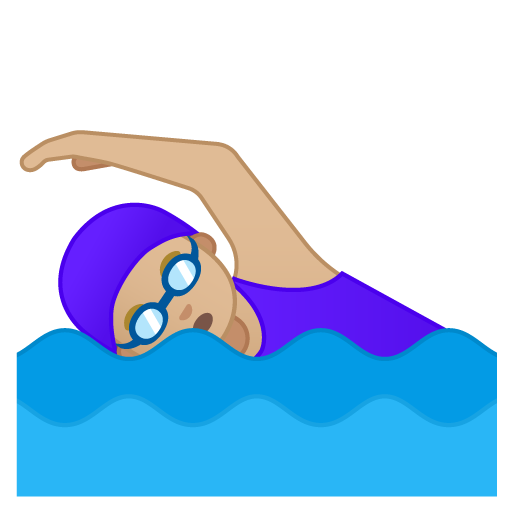 Woman Swimming: Medium-Light Skin Tone, the design in this release