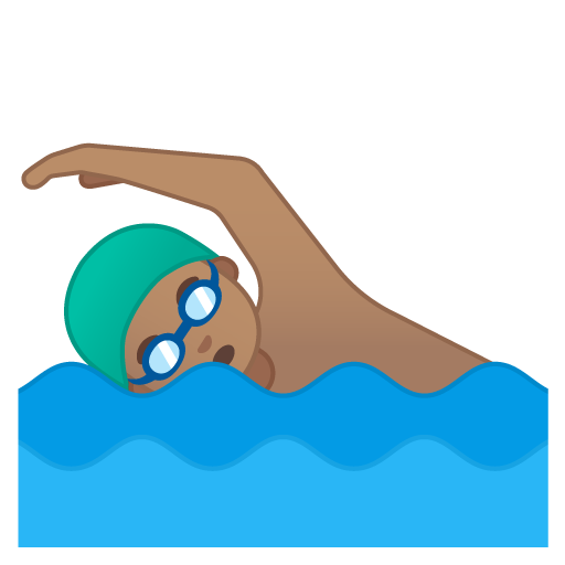 Man Swimming: Medium Skin Tone, the design in this release