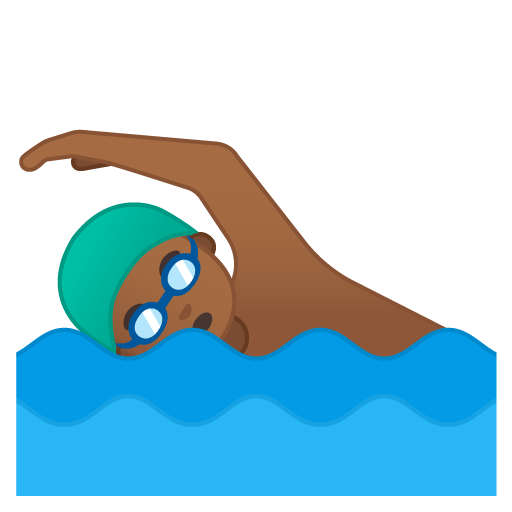 Man Swimming: Medium-Dark Skin Tone, the design in this release