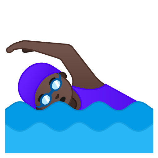 Woman Swimming: Dark Skin Tone, the design in this release