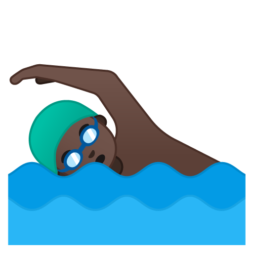 Man Swimming: Dark Skin Tone, the design in this release