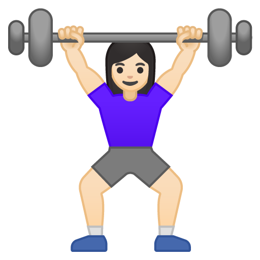 Woman Lifting Weights: Light Skin Tone, the design in this release