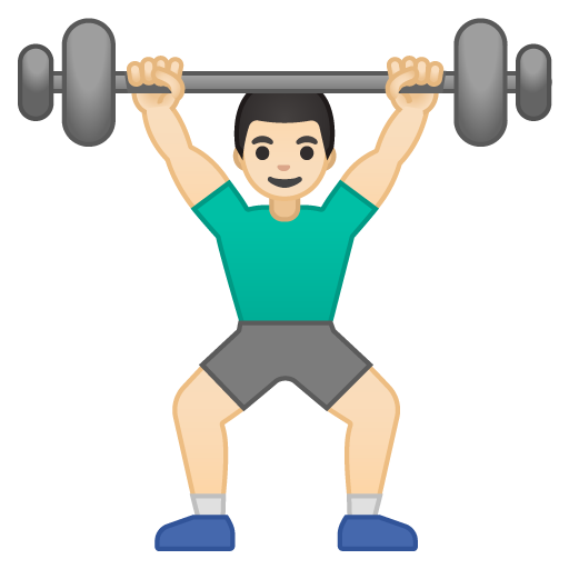 Man Lifting Weights: Light Skin Tone, the design in this release