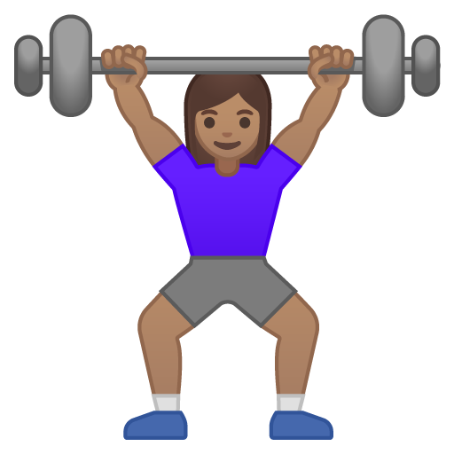Woman Lifting Weights: Medium Skin Tone, the design in this release
