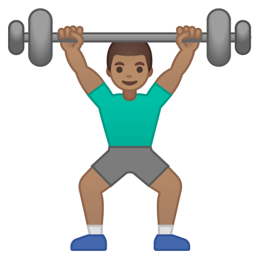 Man Lifting Weights: Medium Skin Tone, the design in this release