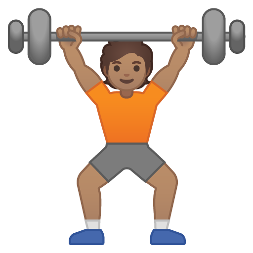 Person Lifting Weights: Medium Skin Tone, the design in this release