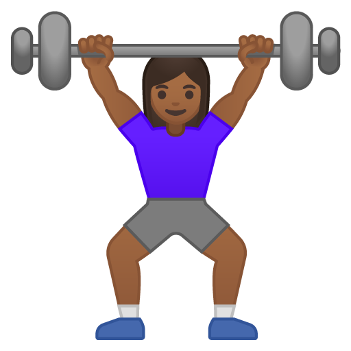 Woman Lifting Weights: Medium-Dark Skin Tone, the design in this release