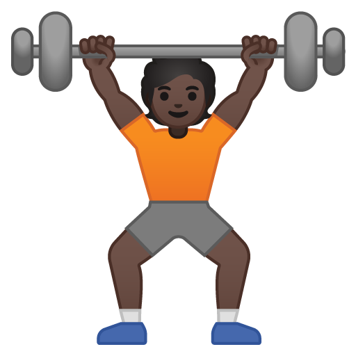 Person Lifting Weights: Dark Skin Tone, the design in this release