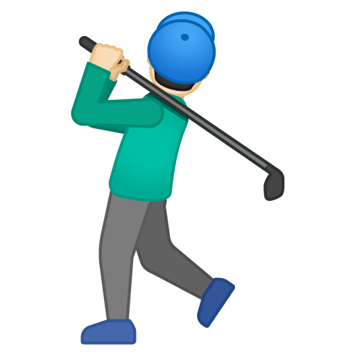 Man Golfing: Light Skin Tone, the design in this release