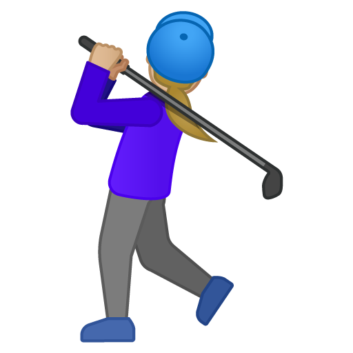 Woman Golfing: Medium-Light Skin Tone, the design in this release