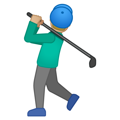 Man Golfing: Medium-Light Skin Tone, the design in this release