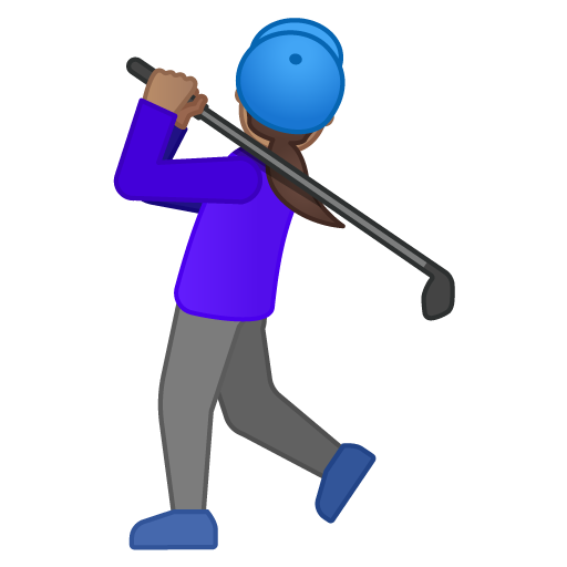 Woman Golfing: Medium Skin Tone, the design in this release