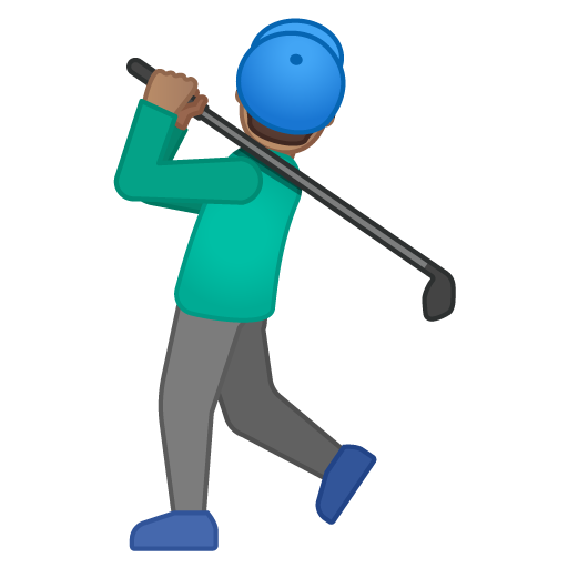 Man Golfing: Medium Skin Tone, the design in this release