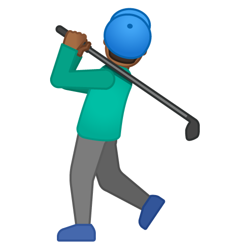 Man Golfing: Medium-Dark Skin Tone, the design in this release