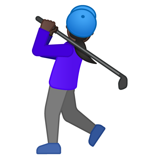 Woman Golfing: Dark Skin Tone, the design in this release