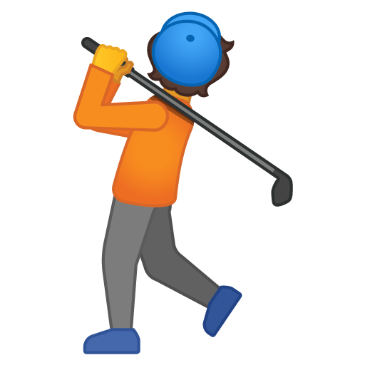 Person Golfing as drawn by Google in Android 10.0