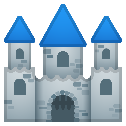西洋の城 as drawn by Google in Android 10.0