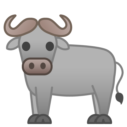 Water Buffalo as drawn by Google in Android 10.0