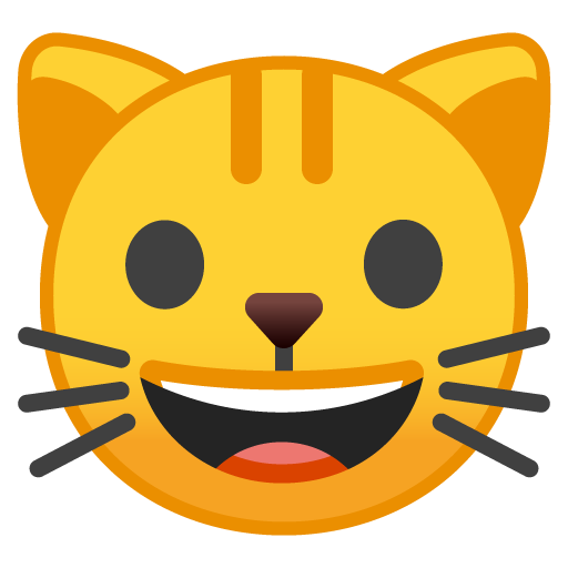 Cat Face as drawn by Google in Android 10.0