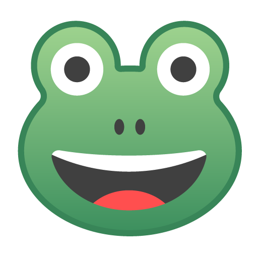 Rana as drawn by Google in Android 10.0