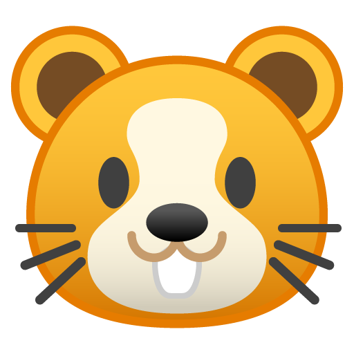 Hamster as drawn by Google in Android 10.0