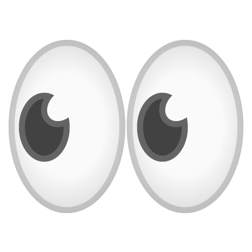 Eyes as drawn by Google in Android 10.0