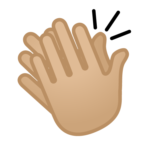 Clapping Hands: Medium-Light Skin Tone, the previous design