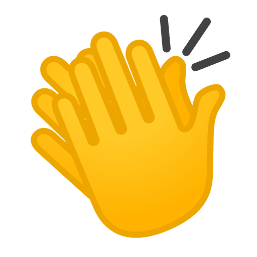 Clapping Hands as drawn by Google in Android 10.0