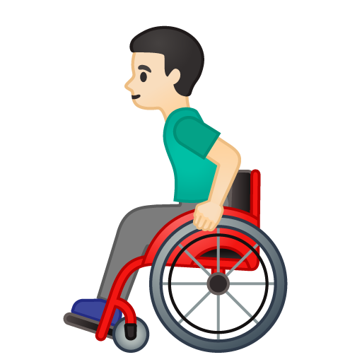 Man in Manual Wheelchair: Light Skin Tone, the design in this release