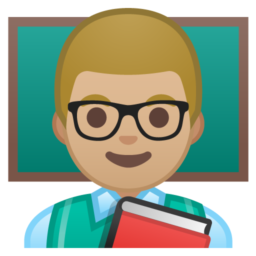 Man Teacher: Medium-Light Skin Tone, the design in this release