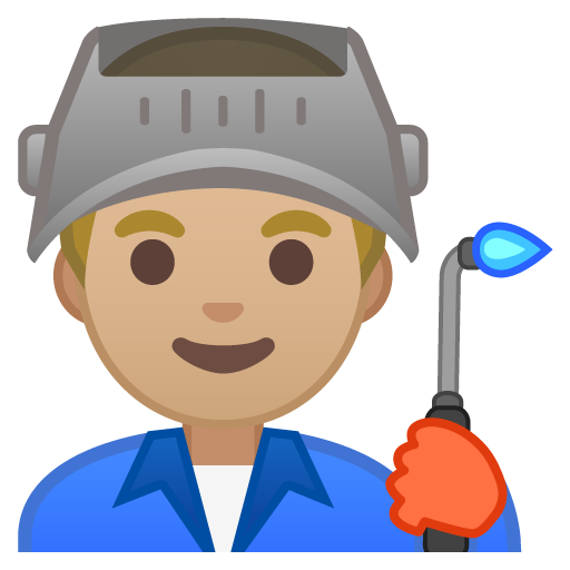 Man Factory Worker: Medium-Light Skin Tone, the design in this release