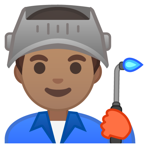 Man Factory Worker: Medium Skin Tone, the design in this release