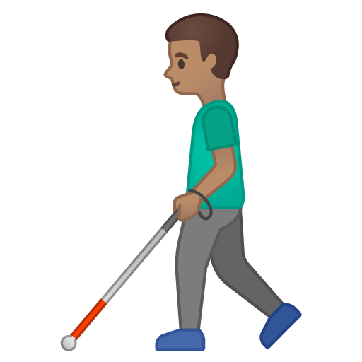 Man with White Cane: Medium Skin Tone, the design in this release
