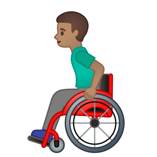 Man in Manual Wheelchair: Medium Skin Tone, the design in this release