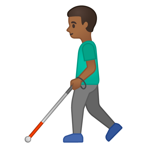 Man with White Cane: Medium-Dark Skin Tone, the design in this release