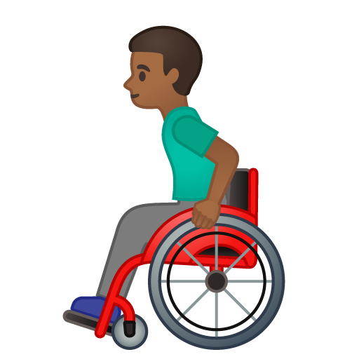 Man in Manual Wheelchair: Medium-Dark Skin Tone, the design in this release