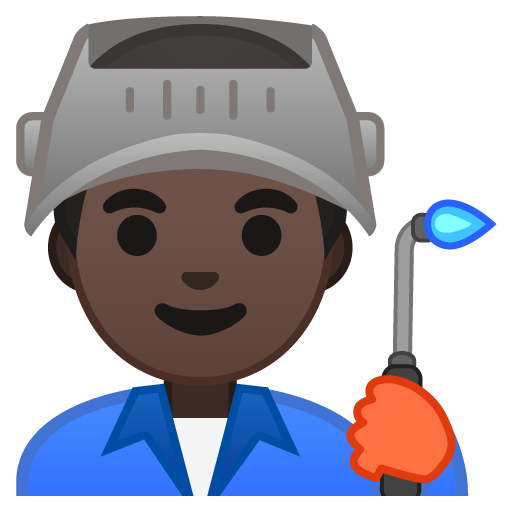 Man Factory Worker: Dark Skin Tone, the design in this release