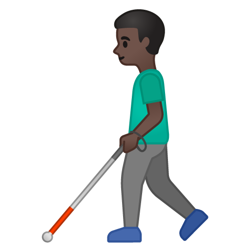 Man with White Cane: Dark Skin Tone, the design in this release