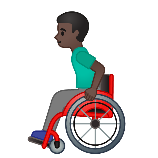Man in Manual Wheelchair: Dark Skin Tone, the design in this release