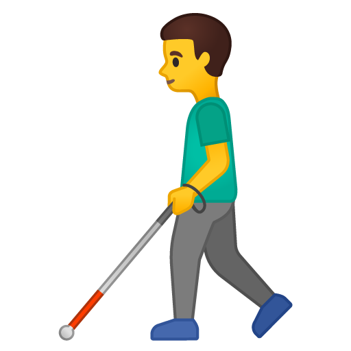 Man with White Cane, the design in this release