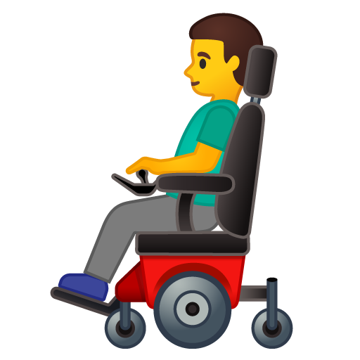 Man in Motorized Wheelchair, the design in this release