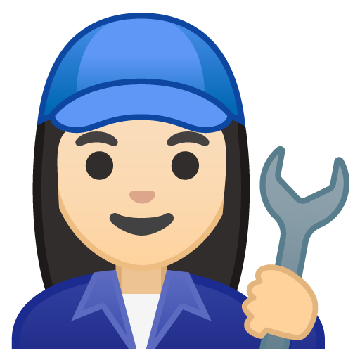 Woman Mechanic: Light Skin Tone, the design in this release