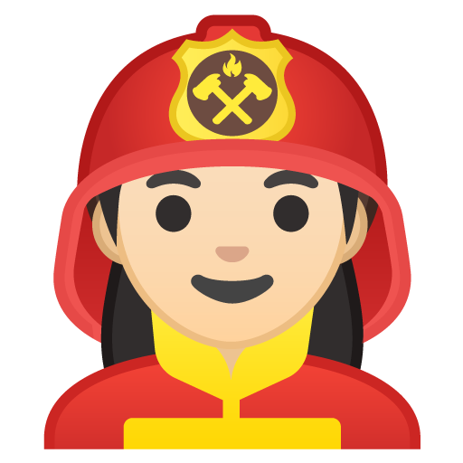 Woman Firefighter: Light Skin Tone, the design in this release